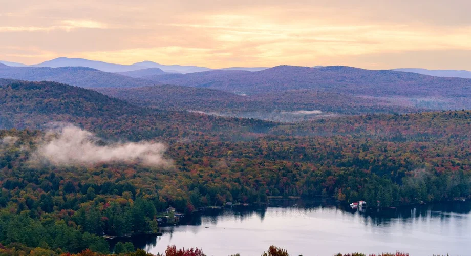 Adirondack Mountains in autumn, upstate New York